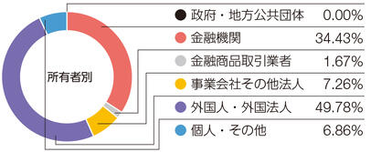 株式分布状況（株式数構成比率）グラフ